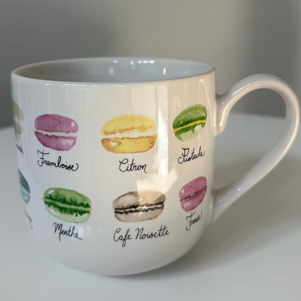 New! 🇫🇷🥐✨ Sur La Table Macaron Paris Stoneware Mug 15oz